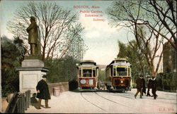 Public Garden - Entrance to Subway Postcard