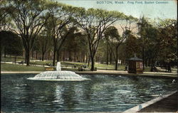 Frog Pond, Boston Common Massachusetts Postcard Postcard