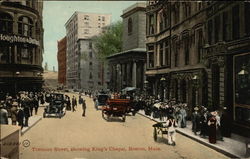 Tremont Street showing King's Chapel Postcard