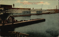 Docks at Charlestown, from Charlestown Bridge Postcard