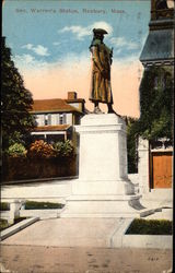 General Warren's Statue Roxbury, MA Postcard Postcard