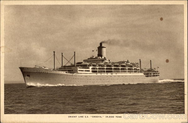 Orient Line S.S. Orsova, 29.000 Tons Steamers