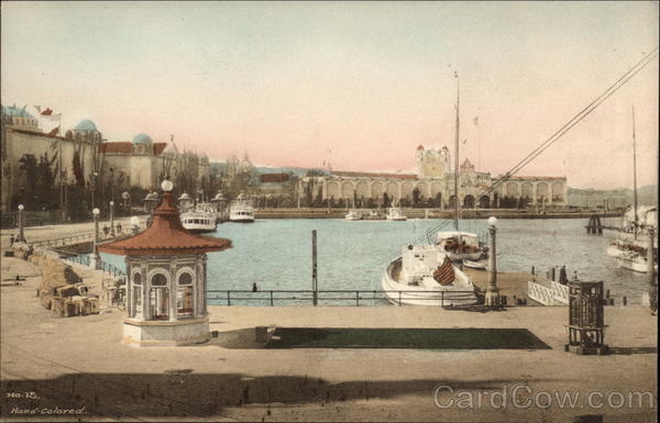 Yacht Harbor, California Building in Distance 1915 Panama-Pacific Exposition