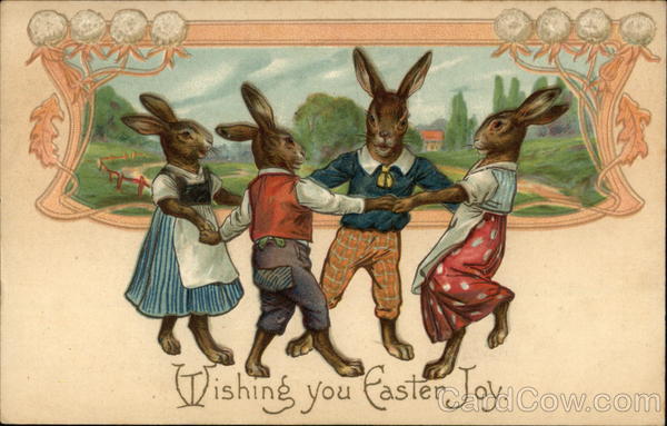 Wishing you Easter Joy With Bunnies