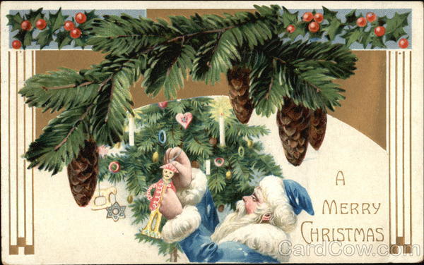 A Merry Christmas with Santa and Toys Santa Claus