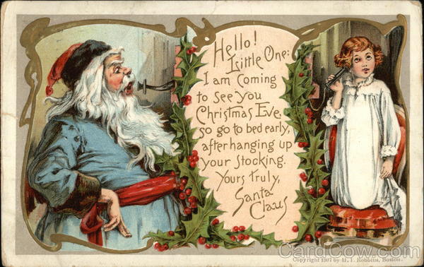 Santa Calling a Little Child Santa Claus