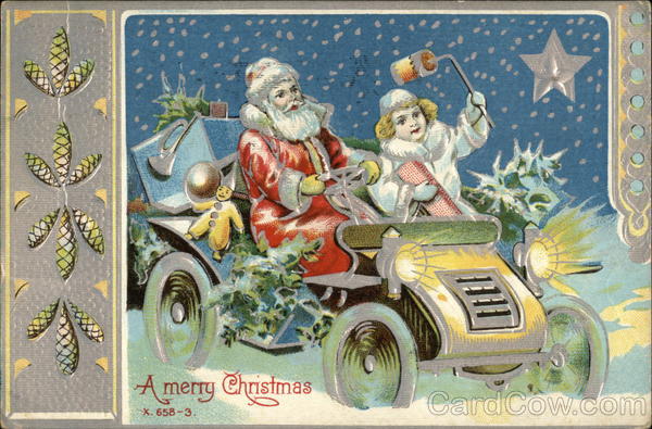 A Merry Christmas with Santa and Child Santa Claus