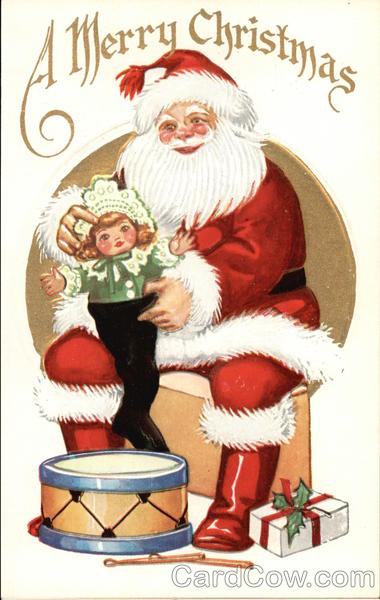 A Merry Christmas with Santa and Toys Santa Claus