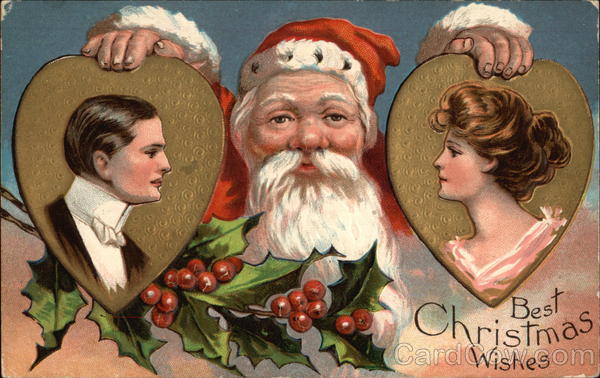Best Christmas Wishes with Santa & Couple Santa Claus