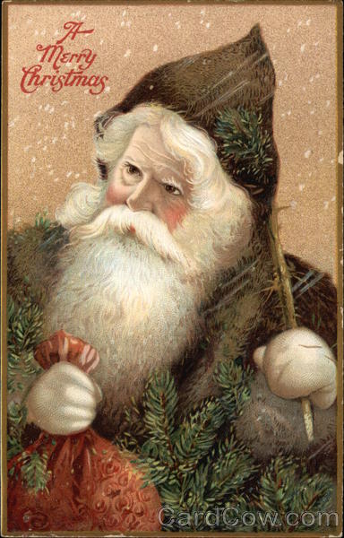 A Merry Christmas with Santa in Snow Santa Claus