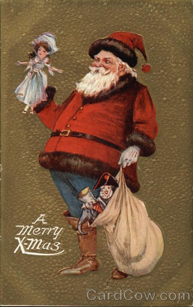 A Merry Christmas with Santa and Toys Santa Claus