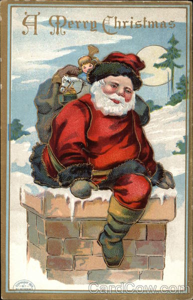 A Merry Christmas with Santa and Toys Santa Claus