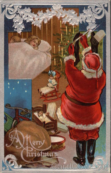 A Merry Christmas with Santa and Child Santa Claus