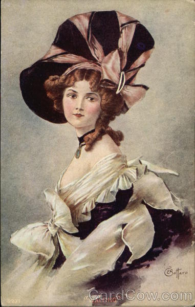 Waiting - Woman Victorian Attire Women