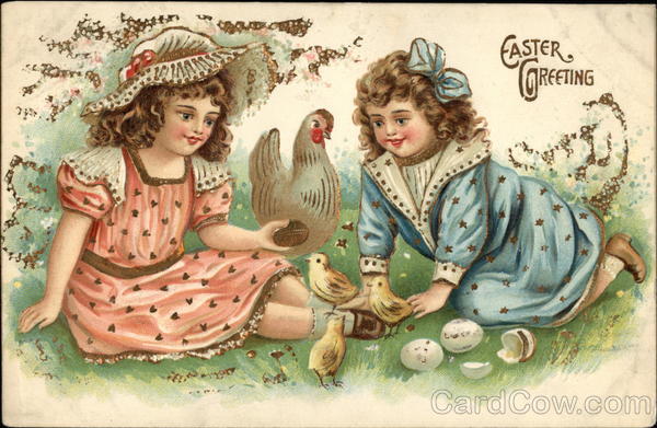 Easter Greeting With Children