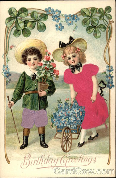 Birthday Greetings Silk & Fabric Applique