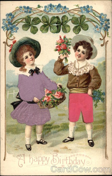 A Happy Birthday Silk & Fabric Applique