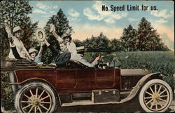 No Speed Limit for Us Postcard