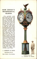 San Diego's Wonderful Clock Postcard