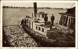 Steamer Antelope at Bandon, Oregon, Salmon Fishing Postcard