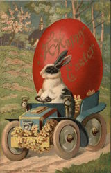 A Happy Easter with Bunny Rabbit Postcard