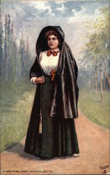A Maltese Lady with Faldetta Women Postcard Postcard