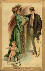 When Love is on the Weigh Postcard