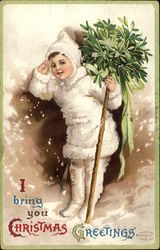 I bring you Christmas Greetings Postcard