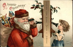 A Happy Christmas - "Thine Own Wish I Wish Thee" Santa Claus Postcard Postcard