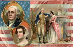 George Washington and Martha Custis Postcard