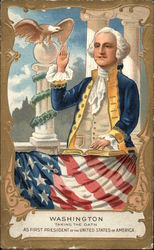 Washington Taking the Oath as First President Postcard