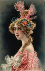 Woman With Hair Up Postcard