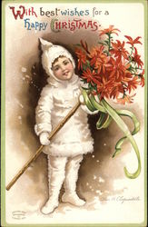 With best wishes for a happy Christmas Postcard
