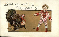 Just you wait till Thanksgiving! Turkeys Postcard Postcard