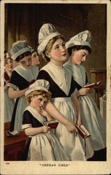 Orphan Girls Postcard