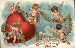 I saw two Cupids in Leafy Bowers Postcard