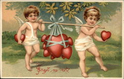 Forget Me Not Cupid Postcard Postcard