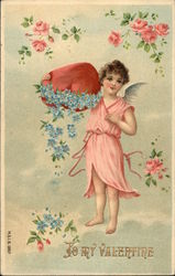 To My Valentine Hearts Postcard Postcard