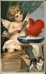To My Valentine with Cupid Postcard