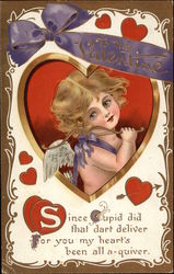 To My Valentine with Cupid Postcard