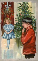 Best Christmas Wishes with Children Postcard