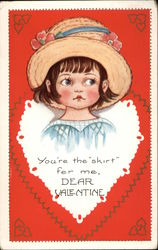 You're the "skirt" fer me, Dear Valentine Postcard