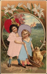 Best Easter Wishes With Children Postcard Postcard