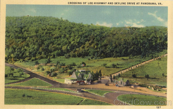 Crossing Of Lee Highway And Skyline Drive At Panorama Virginia