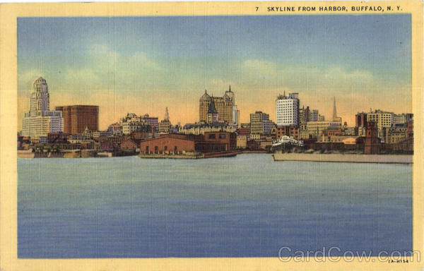 Skyline From Harbor Buffalo New York