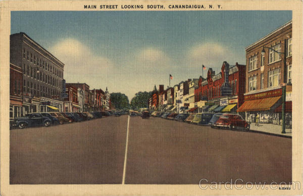 Main Street Looking South Canandaigua New York