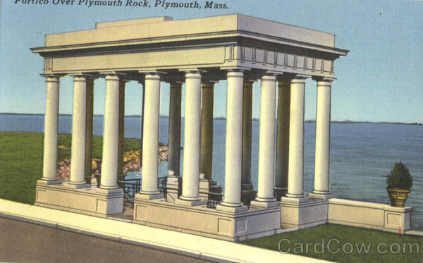 Portico Over Plymouth Rock Massachusetts