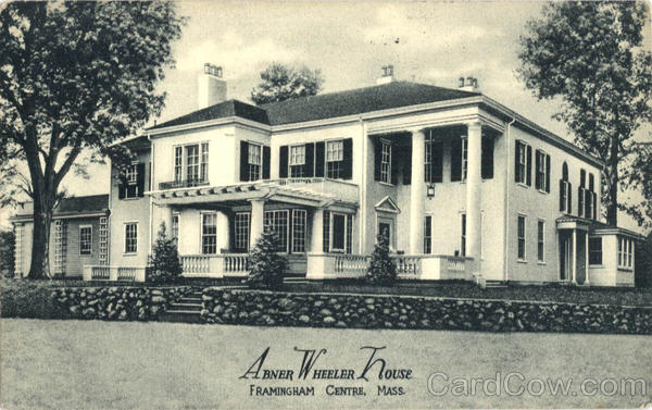 Abner Wheeler House, 680 Worcester Road, Route 9 Corner Main Street Framingham Massachusetts