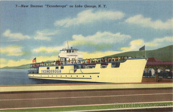 New Steamer Ticonderoga, Lake George NY Boats, Ships