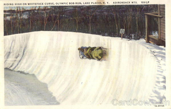 Olympic Bobsled Run Riding High On Whiteface Curve Lake Placid New York